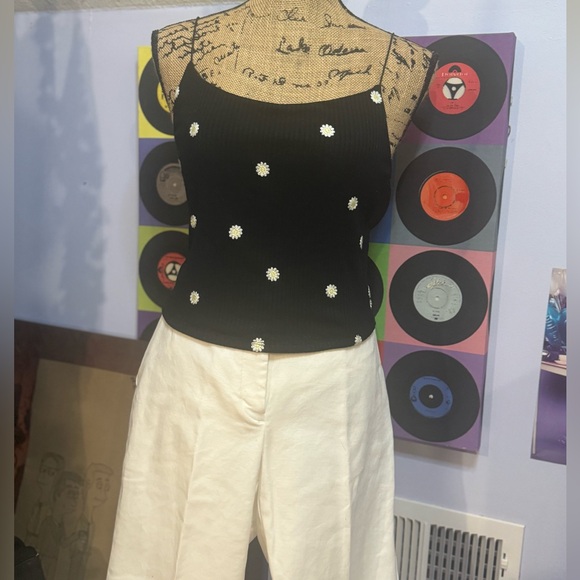 GB girls Tops - GB Black Daisy Tank Top